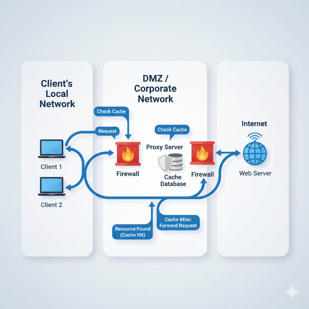 System architecture diagram of the proxy server